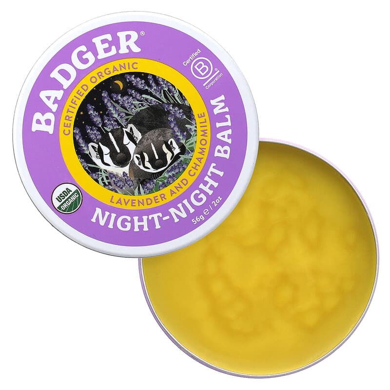 Badger Company, Organic Night-Night Balm, Lavender and Chamomile, 2 oz (56 g)