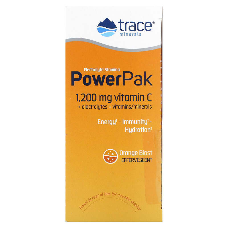 Trace Minerals ®, Electrolyte Stamina PowerPak, Orange Blast, 30 Packets, 0.17 oz (4.8 g) Each