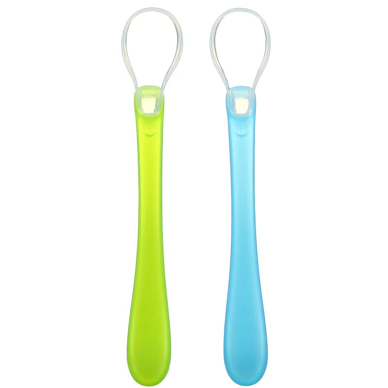 Green Sprouts, Feeding Spoons, 6-12 Months, Aqua, 2 Pack