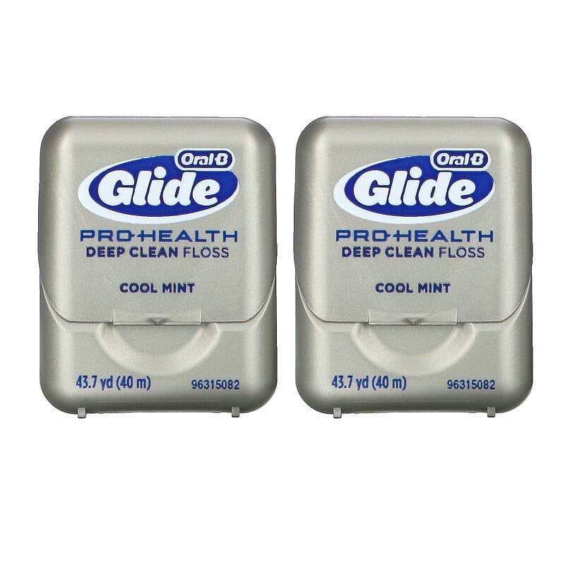 Oral-B, Glide, Pro-Health, Deep Clean Floss, Cool Mint, 2 Pack, 43.7 yd (40 m) Each