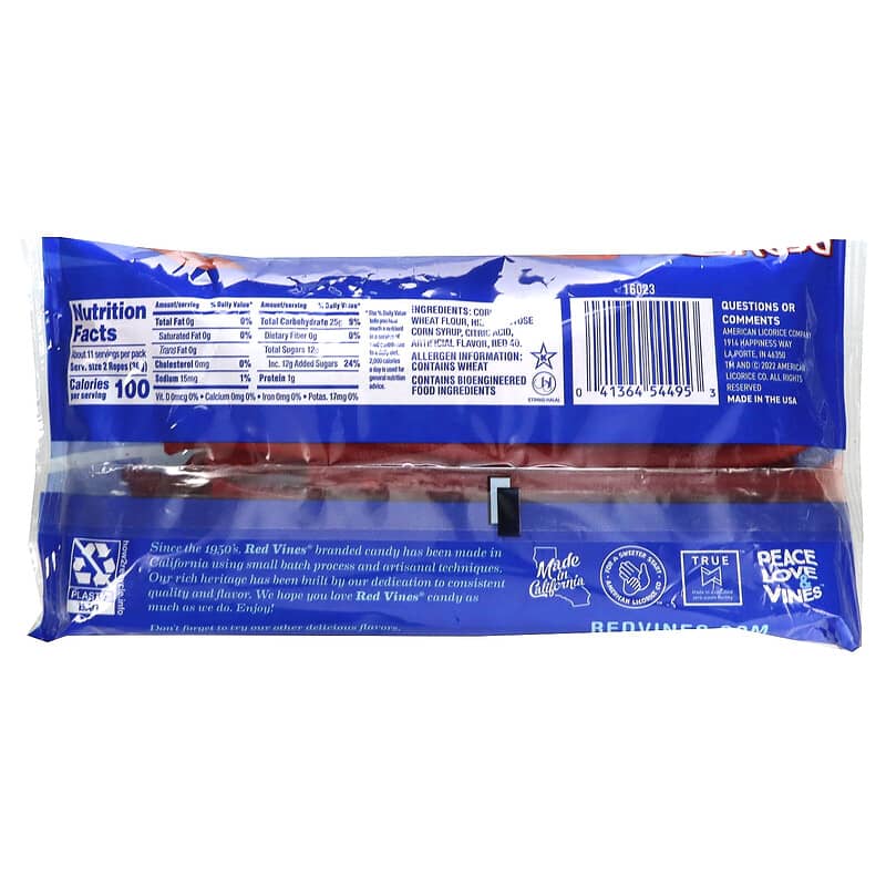 Red Vines, Red Ropes, Snack-Sized Pieces, 12 oz (340 g)