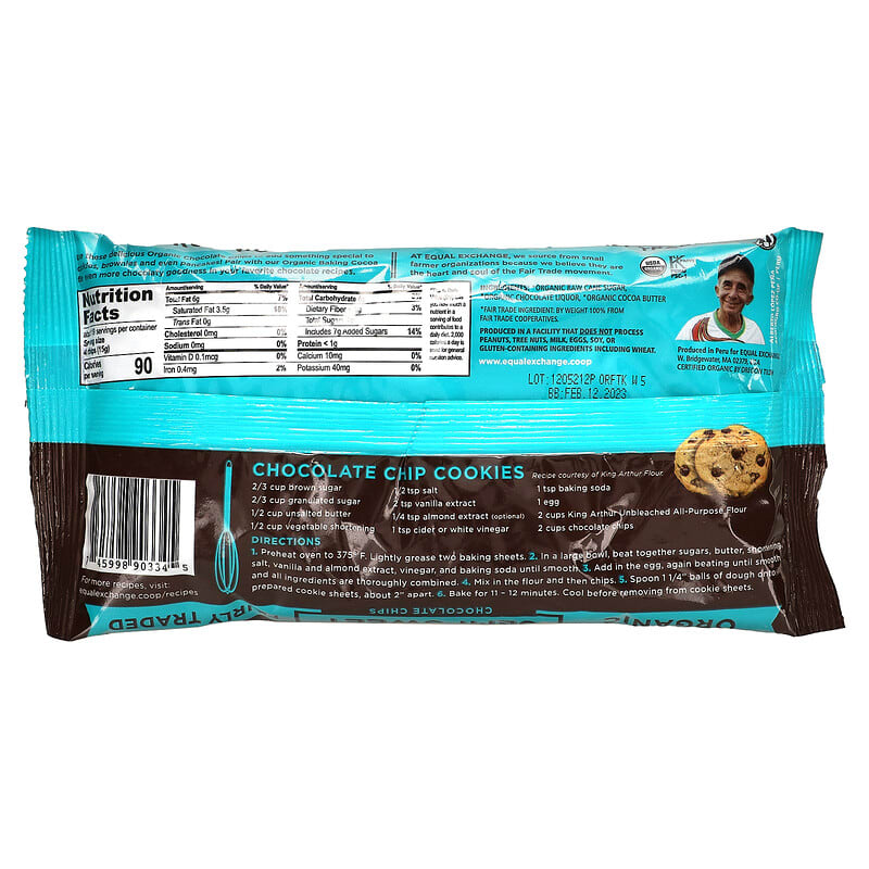 Equal Exchange, Organic, Chocolate Chips, Semi-Sweet, 55% Cacao, 10 oz (283.5 g)