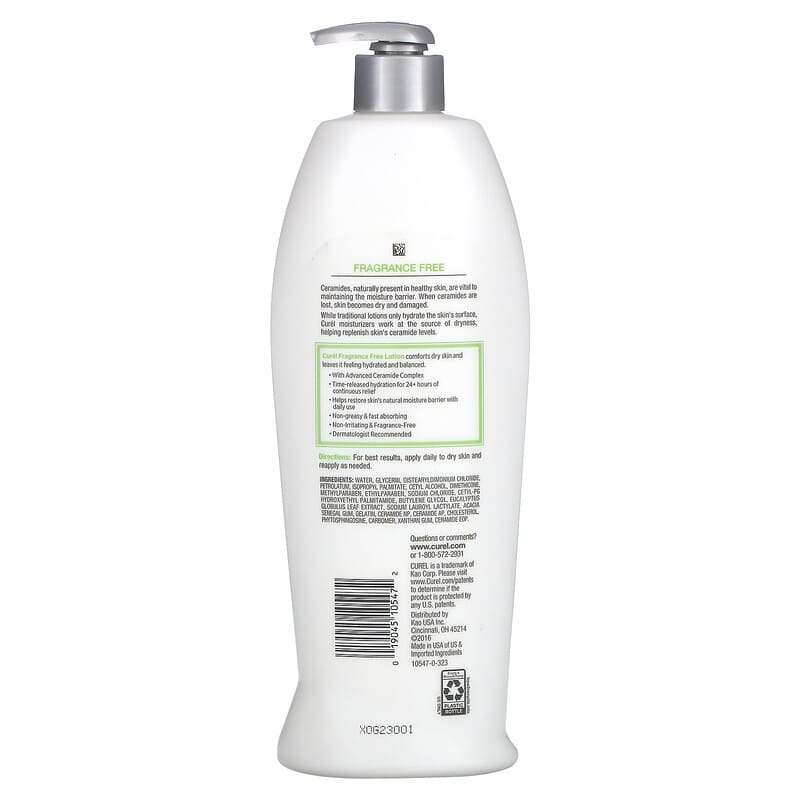 Curel, Fragrance Free, Comforting Lotion for Dry, Sensitive Skin, 20 fl oz (591 ml)