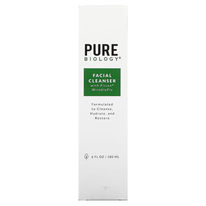 Pure Biology, Facial Cleanser with Fision WrinkleFix, 6 fl oz (180 ml)