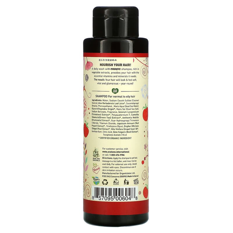 Eco Love, Shampoo, Tomato, Beetroot & Red Pepper, 17.6 fl oz (500 ml)