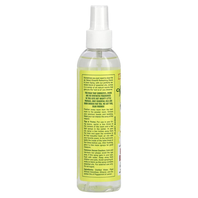 Rebel Green, Refreshing Room & Linen Spray, Peppermint & Lemon, 8 fl oz (237 ml)