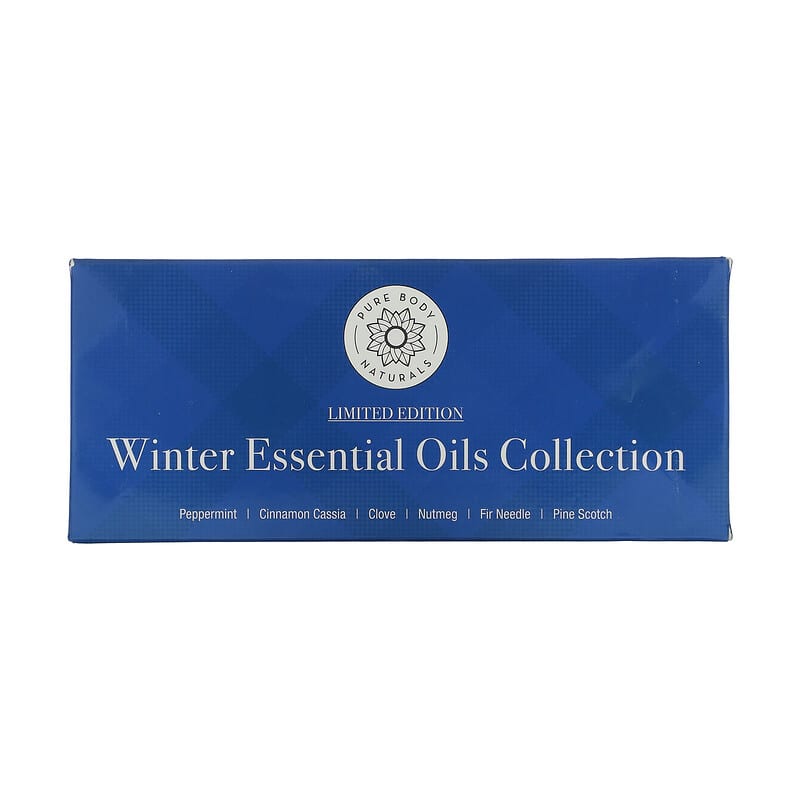 Pure Body Naturals, Winter Essential Oils Collection, Limited Edition, 6 Piece Set, 0.33 fl oz (10 ml) Each