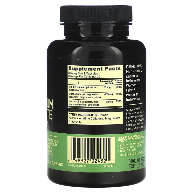 Optimum Nutrition, Zinc Magnesium Aspartate, 90 Capsules