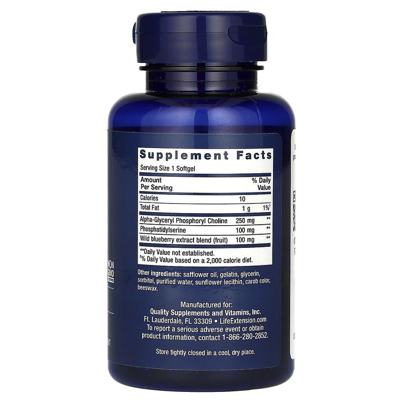 Life Extension, Cognitex Alpha GPC, 30 Softgels