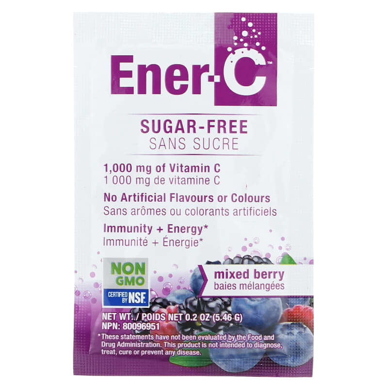 Ener-C, Vitamin C, Multivitamin Drink Mix, Sugar Free, Mixed Berry, 1,000 mg, 30 Packets, 0.2 oz (5.46 g) Each