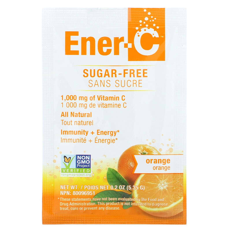 Ener-C, Vitamin C, Multivitamin Drink Mix, Sugar Free, Orange, 1,000 mg, 30 Packets, 0.2 oz (5.35 g) Each