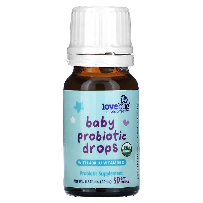 LoveBug Probiotics, Baby Probiotic Drops, 5 Billion CFU, 0.34 fl oz (10 ml)