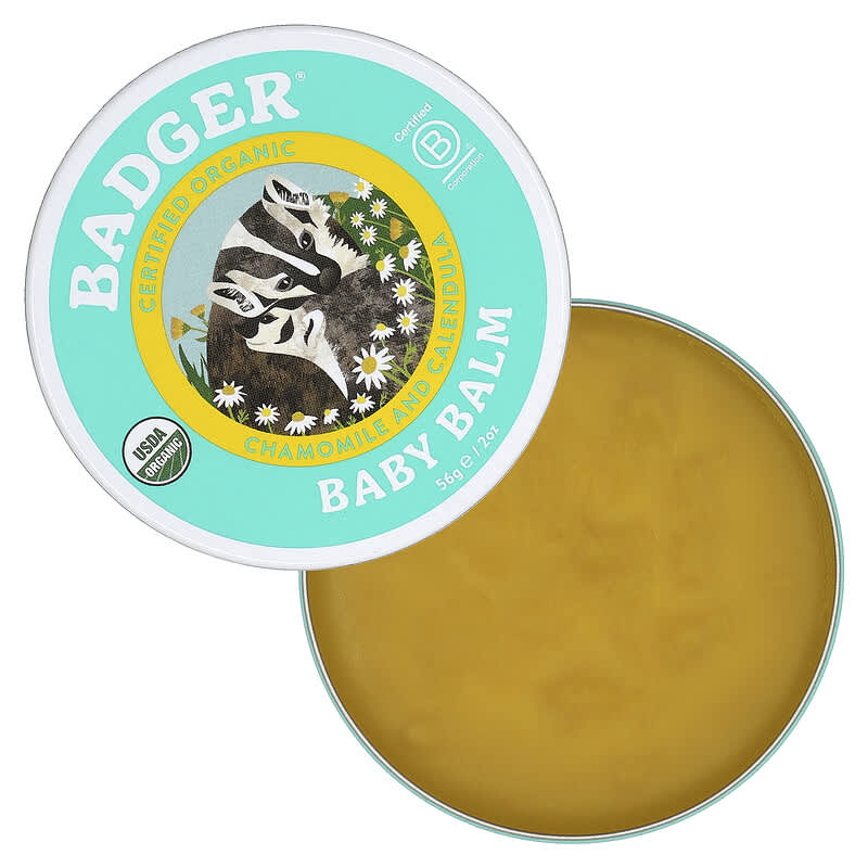 Badger Company, Organic Baby Balm, Chamomile and Calendula, 2 oz (56 g)