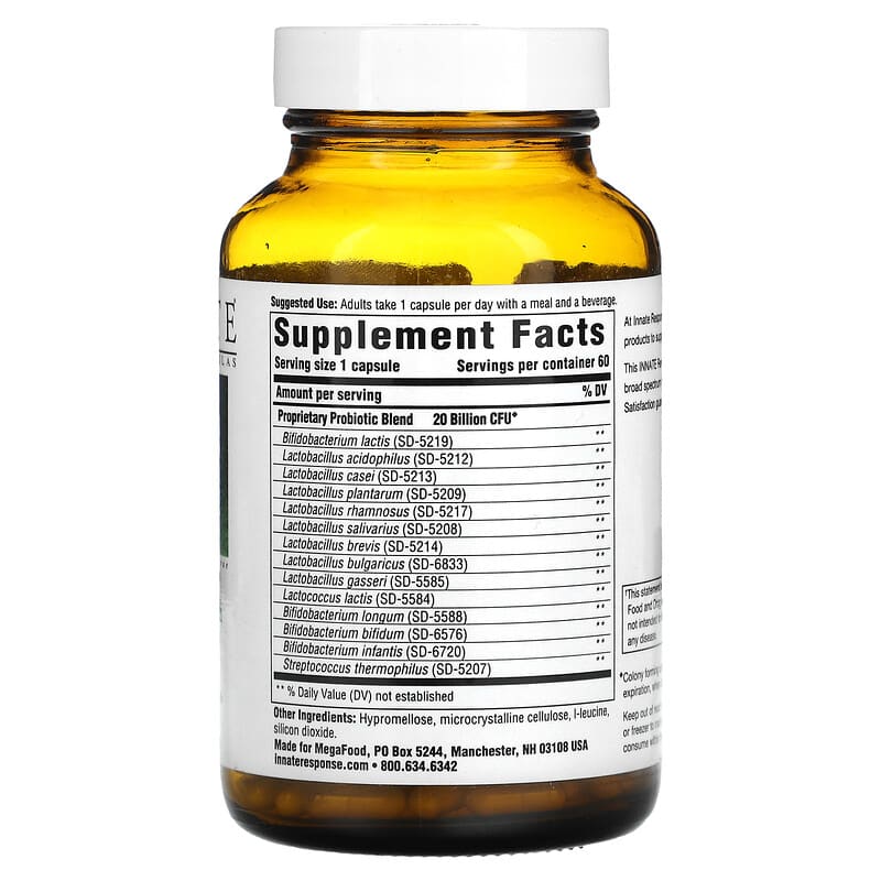 Innate Response Formulas, Flora 20-14, Ultra Strength, 60  Capsules