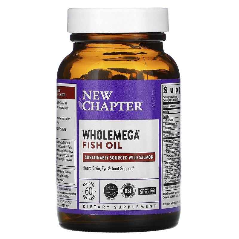 New Chapter, Wholemega Fish Oil, 60 Softgels