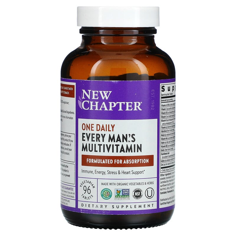 New Chapter, Every Man's One Daily Multivitamin, 96 Vegetarian Tablets