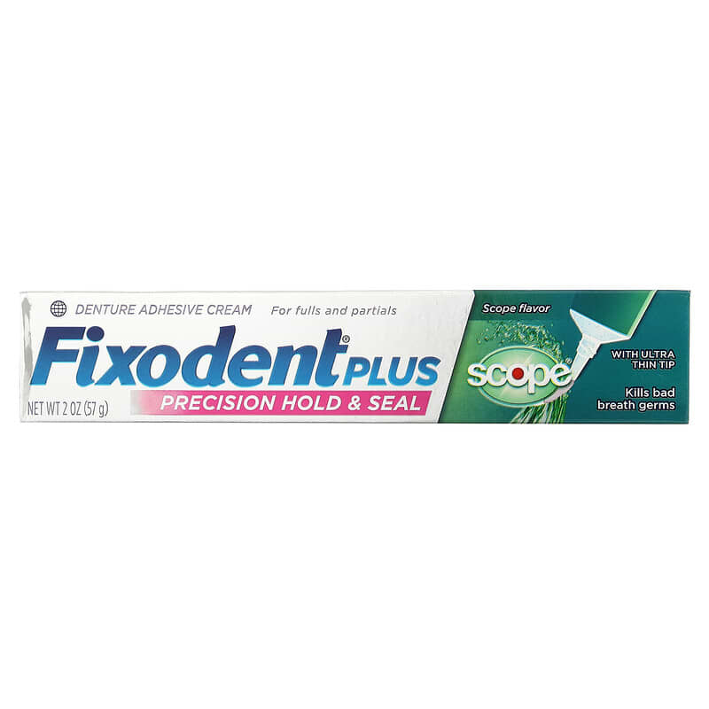 Fixodent, Plus, Dental Adhesive Cream, Scope Flavor, 2 oz (57 g)