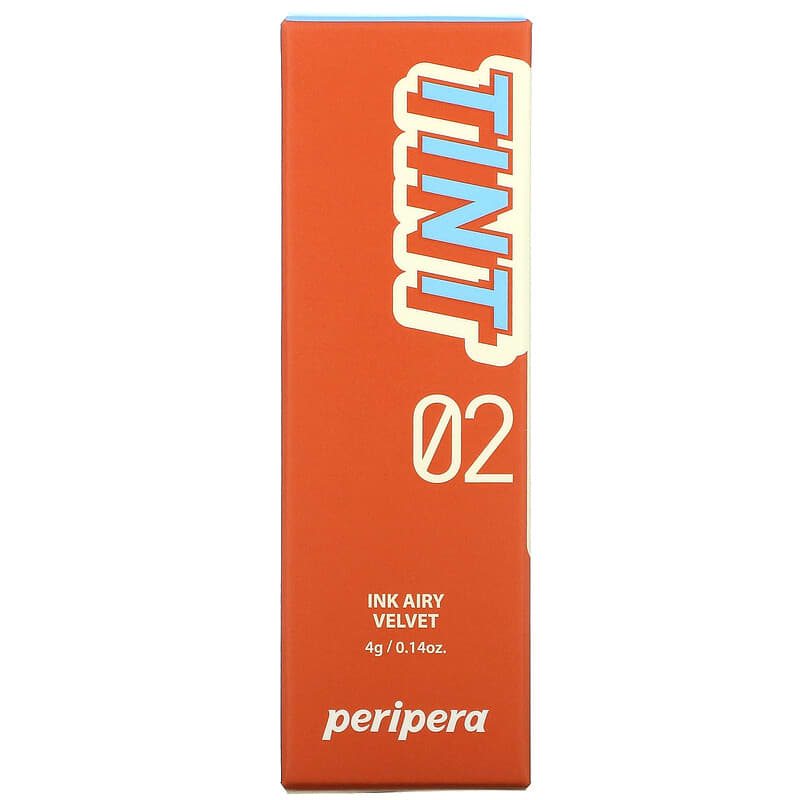 Peripera, Ink Airy Velvet Lip Tint, 02 Selfie Orange Brown, 0.14 oz (4 g)