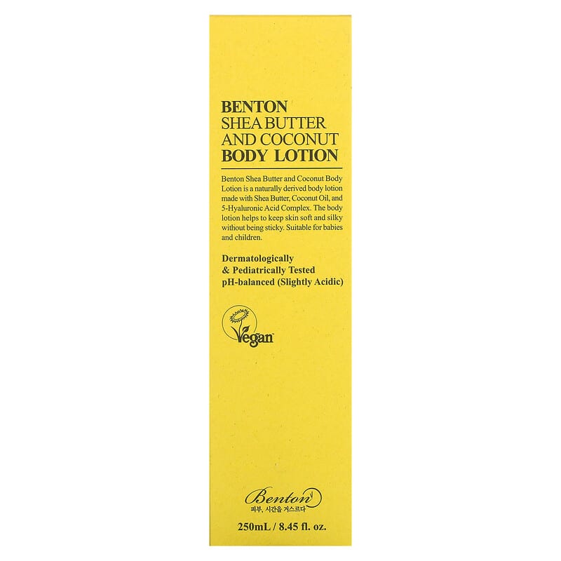 Benton, Shea Butter and Coconut Body Lotion, 8.45 fl oz (250 ml)