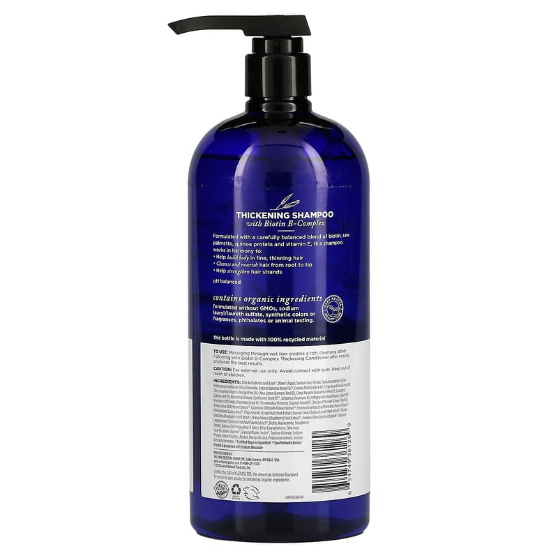 Avalon Organics, Thickening Shampoo, Biotin B-Complex, 32 fl oz (946 ml)