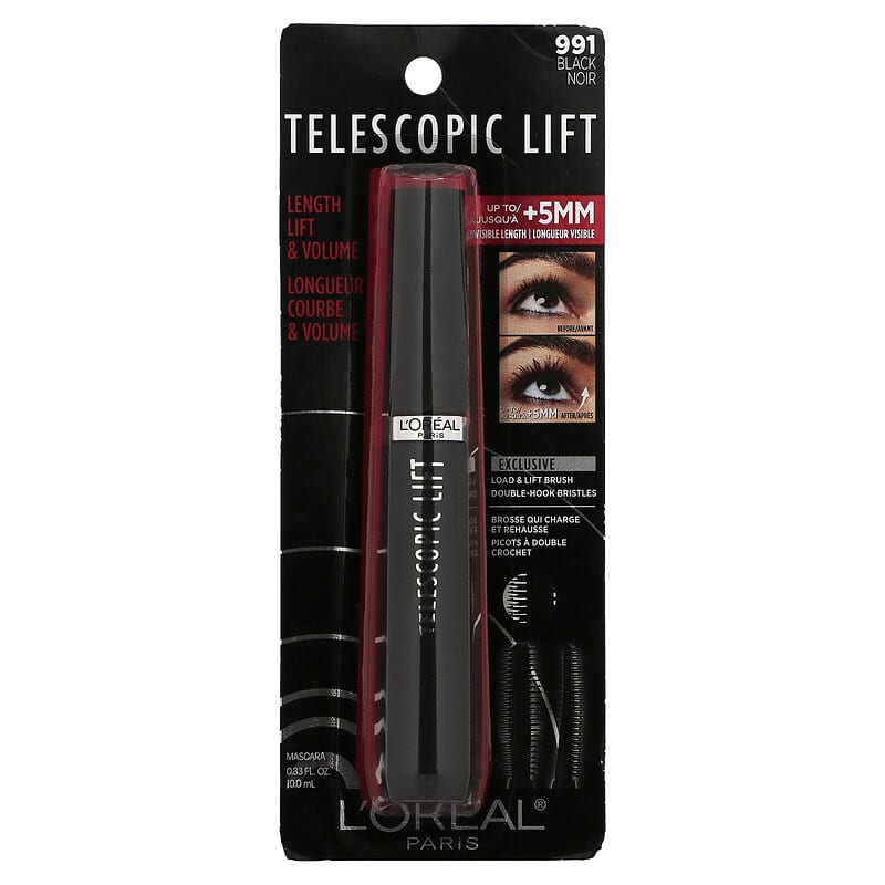 L'Oréal, Telescopic Lift Mascara, 991 Black, 0.33 fl oz (10 ml)