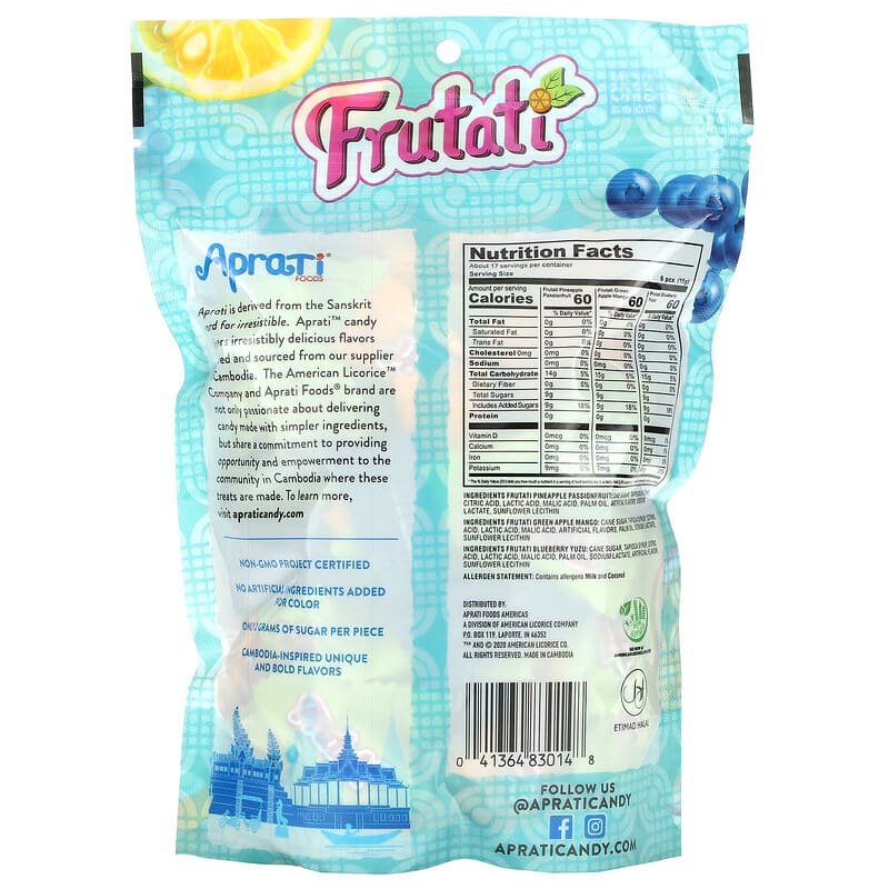 Aprati Foods, Hard Candy, Frutati Assortment, 9 oz (255 g)