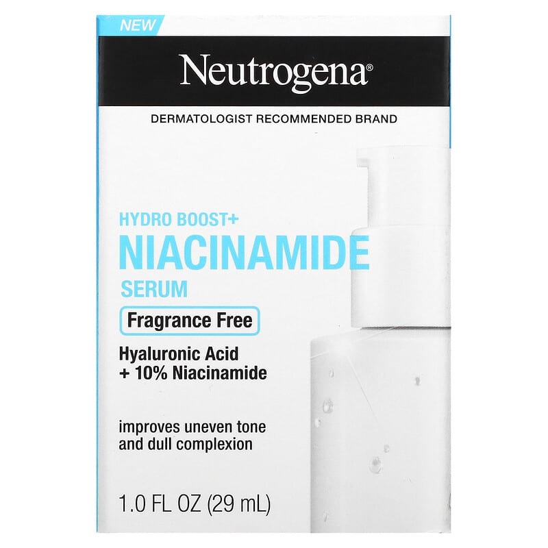 Neutrogena, Hydro Boost + Niacinamide Serum, Fragrance Free , 1.0 fl oz (29 ml)