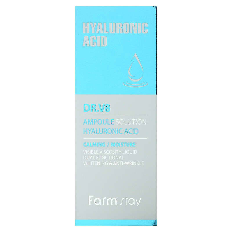 Farmstay, Dr. V8 Ampoule Solution Hyaluronic Acid, 30 ml