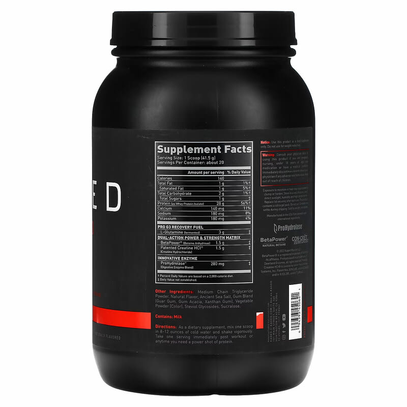 Kaged, Re-Kaged, Post-Workout Protein, Strawberry Lemonade, 1.83 lb (830 g)