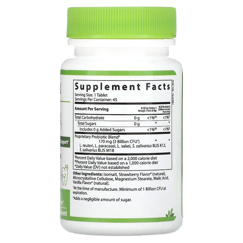 Hyperbiotics, PRO-Kids ENT, Sugar Free, Strawberry Vanilla, 3 Billion CFU, 45 Chewable Tablets