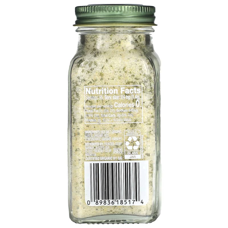 Simply Organic, Garlic Salt, 4.7 oz (133 g)