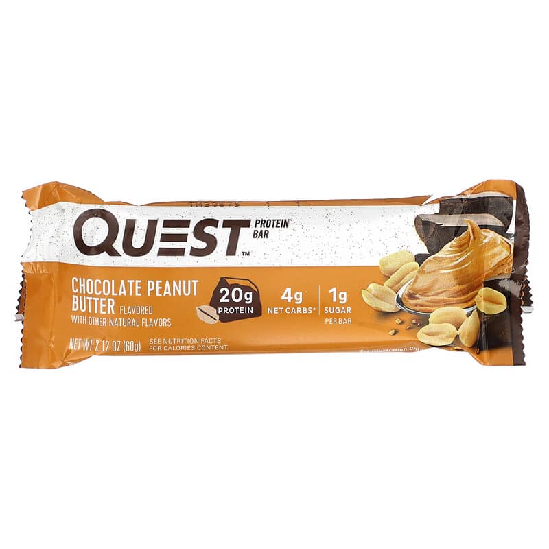 Quest Nutrition, Protein Bar, Chocolate Peanut Butter, 12 Bars, 2.12 oz (60 g) Each