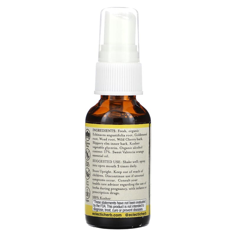 Eclectic Institute, Kids Throat Spray, Echinacea Goldenseal, 1 fl oz (30 ml)