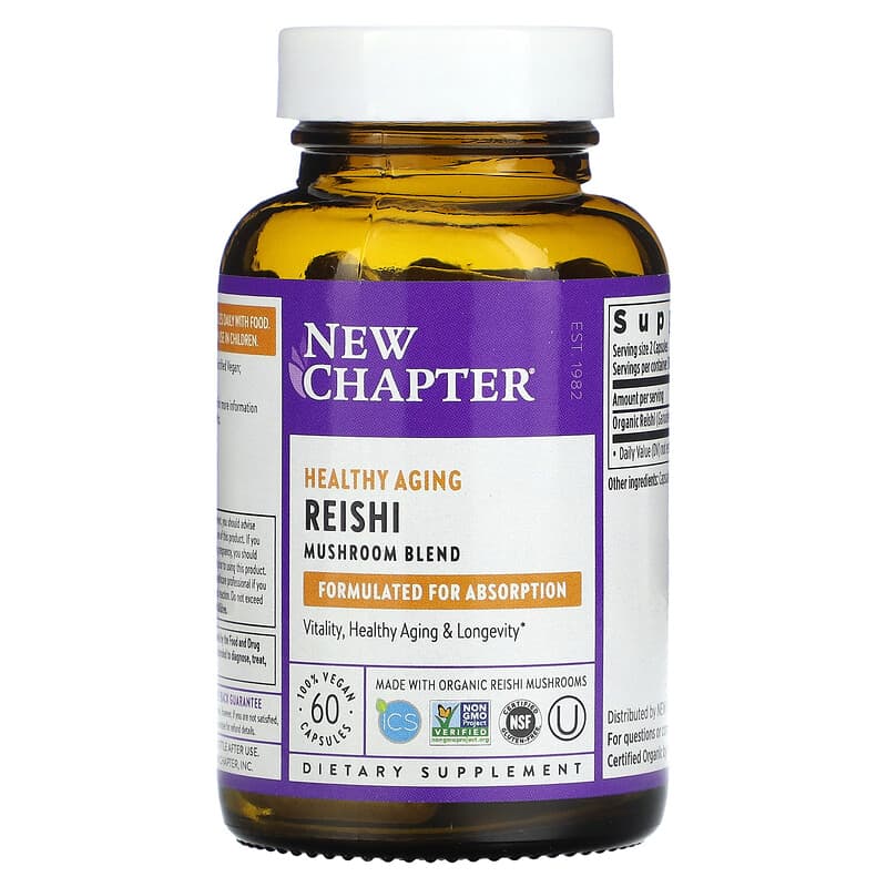 New Chapter, Reishi, 60 Vegan Capsules