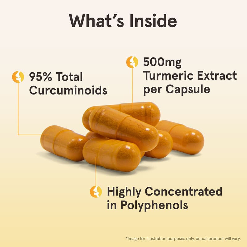 Jarrow Formulas, Curcumin 95, Turmeric Extract, 500 mg, 60 Veggie Capsules