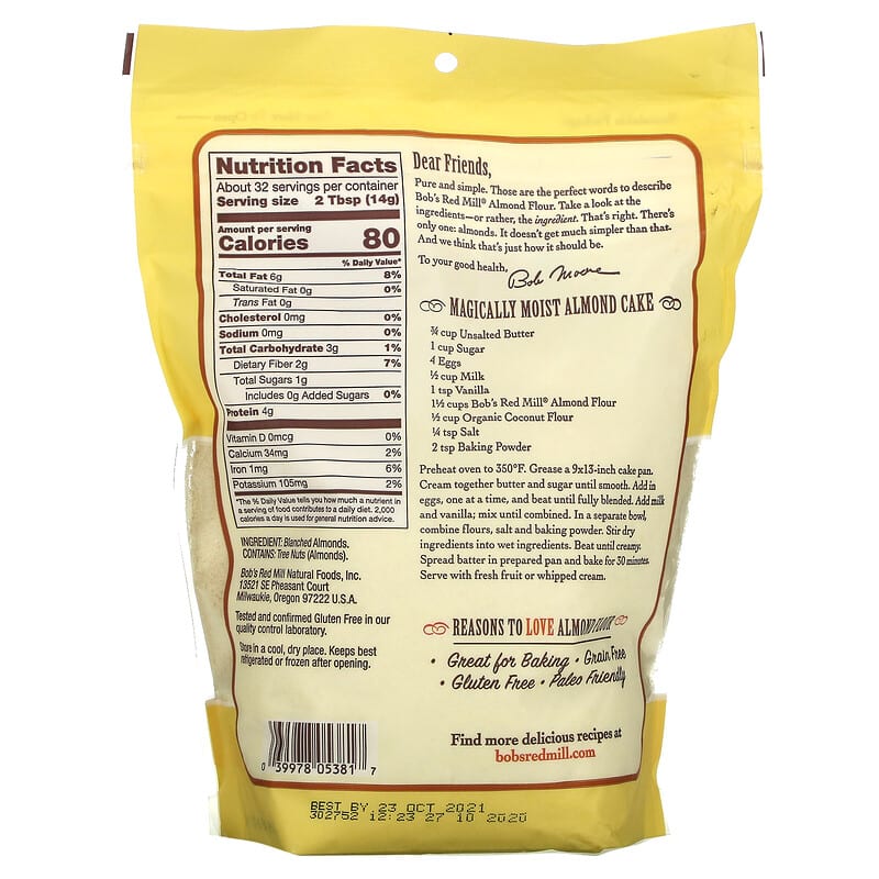 Bob's Red Mill, Super-Fine Almond Flour, 16 oz (453 g)