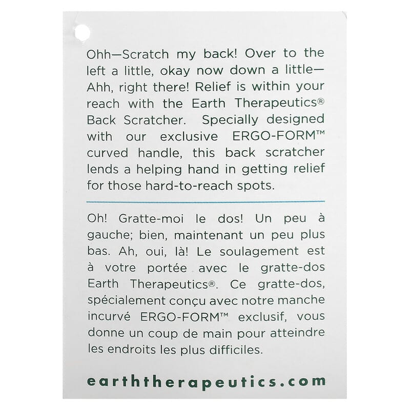 Earth Therapeutics, Ergo-Form Back Scratcher, 1 Scratcher