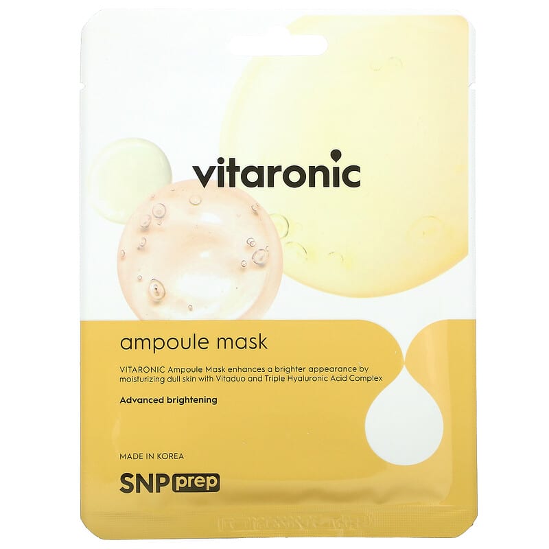 SNP, Vitaronic, Ampoule Beauty Sheet Mask, 10 Sheet, 0.84 fl oz (25 ml) Each