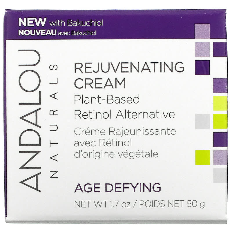 Andalou Naturals, Rejuvenating Cream, Plant-Based Retinol Alternative, Age Defying, 1.7 oz (50 g)