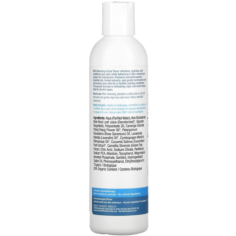 Beauty Without Cruelty, Facial Toner, Balancing, 8.5 fl oz (250 ml)