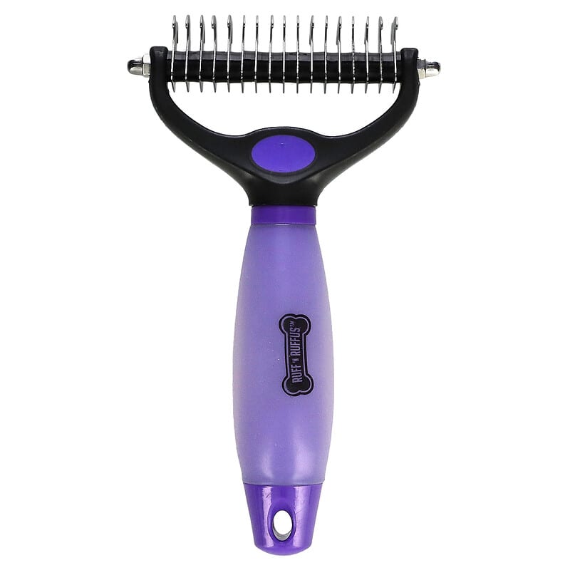 Ruff 'N Ruffus, Grooming Kit for Cats and Dogs, Gel Rake & Nail Clipper, Purple, 1 Gel Rake 1 Nail Clipper