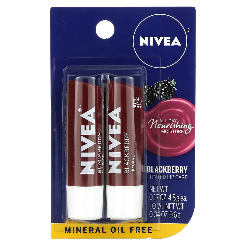 Nivea, Tinted Lip Care, Blackberry, 2 Pack, 0.17 oz (4.8 g) Each