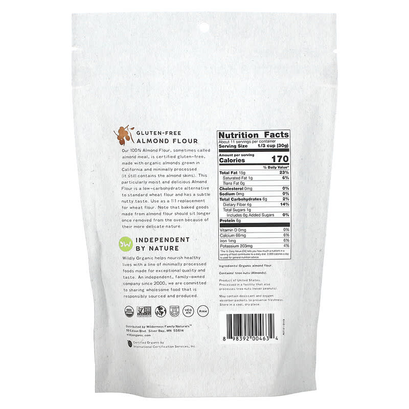 Wildly Organic, Gluten-Free Almond Flour, 12 oz (340 g)