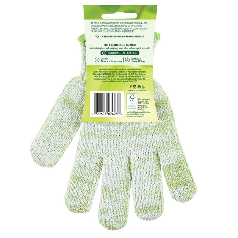 EcoTools, Bath + Shower Gloves, 1 Pair