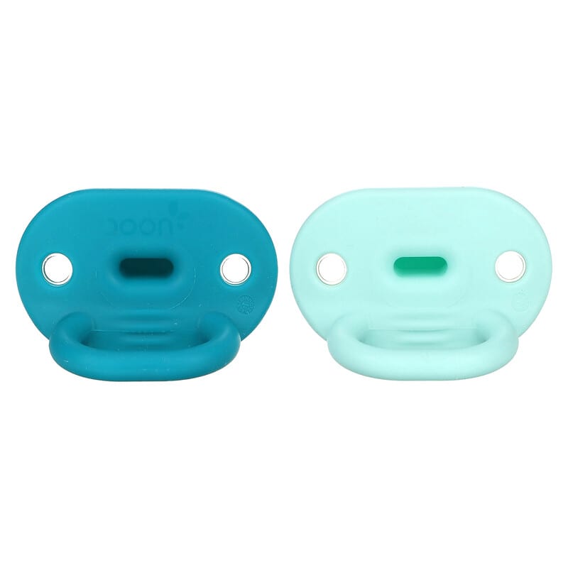 Boon, Jewl, Orthodontic Silicone Pacifier, 3 Months+, 2 Pacifiers