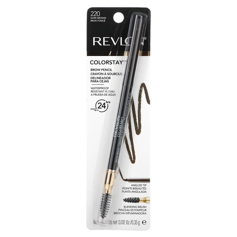 Revlon, Colorstay, Brow Pencil, 220 Dark Brown, 0.012 oz (0.35 g)