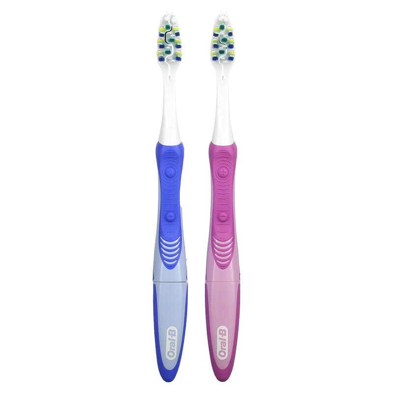 Oral-B, Vibrating Pulsar, Battery Powered Toothbrush, Medium, 2 Pack