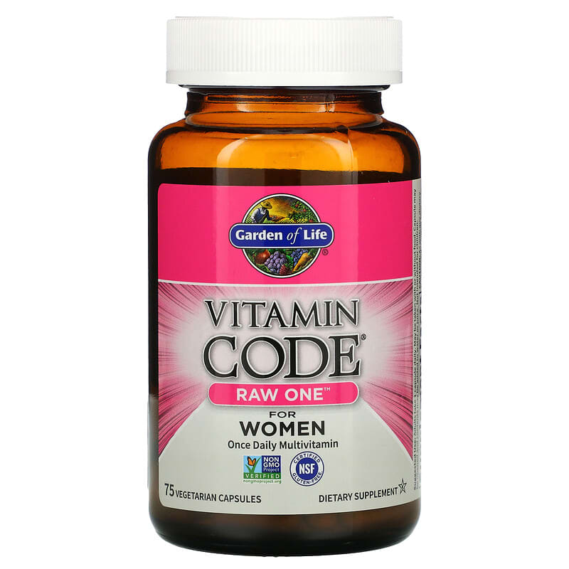 Garden of Life, Vitamin Code, RAW One, Once Daily Multivitamin for Women, 75 Vegetarian Capsules