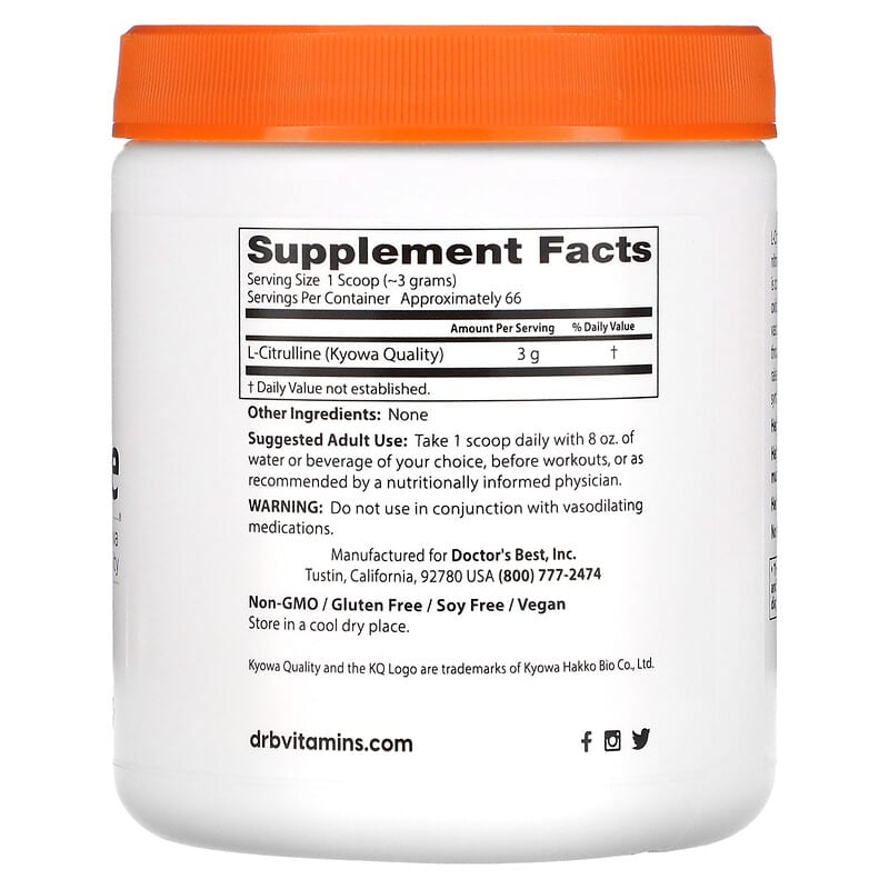 Doctor's Best, L-Citrulline Powder, 7 oz (200 g)