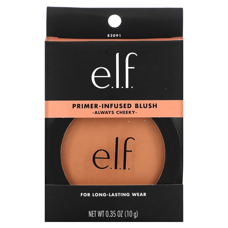 E.L.F., Primer-Infused Blush, Always Cheeky, 0.35 oz (10 g)